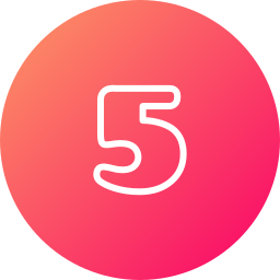 número 5 icono