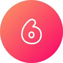 número 6 icono