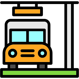 fermata dell'autobus icona