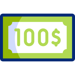 billete de 100 dolares icono