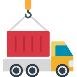 containervrachtwagen icoon