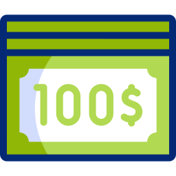 banknot 100 dolarów ikona