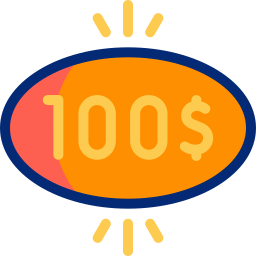 100 dólares Ícone