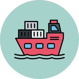 barco de carga icono