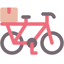 bicicletta da consegna icona