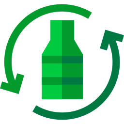 Reciclar vidrio icono