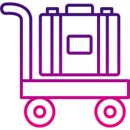 Luggage cart icon