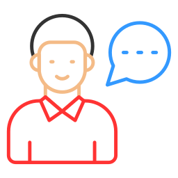 plática de negocios icono