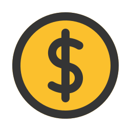 dollar-muntstuk icoon