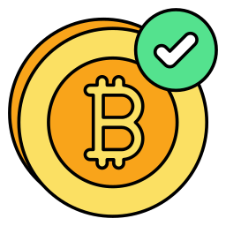 bitcoin aceptado icono