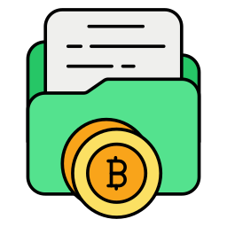 carpeta bitcoins icono
