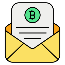 bitcoin-mail icoon