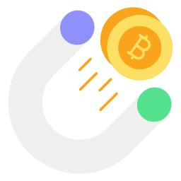 Bitcoin magnet icon