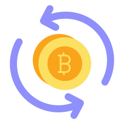 bitcoin-terugbetaling icoon