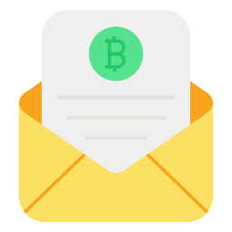 bitcoin-mail icoon