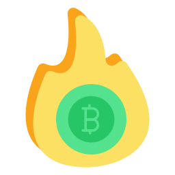 spalanie bitcoina ikona