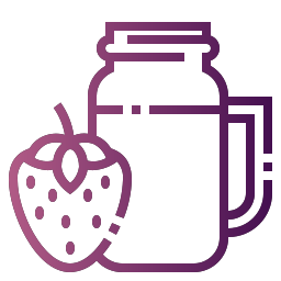 Strawberry juice icon