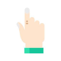 erhöhter finger icon