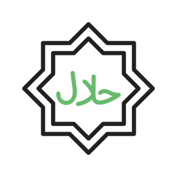 Halal sticker icon