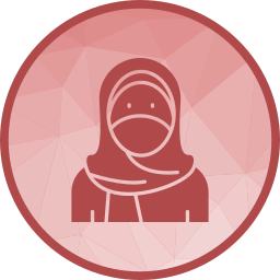 mulher com niqab Ícone