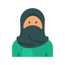 vrouw met niqab icoon