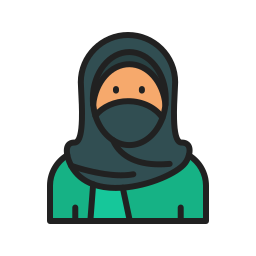 Woman with niqab icon