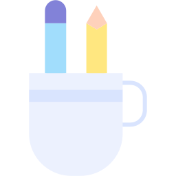 Pencil cup icon