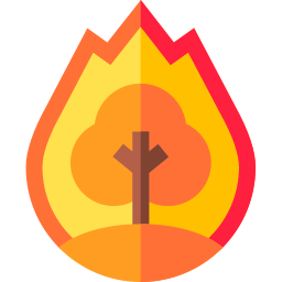 incendio forestale icona