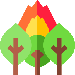 Incendio forestal icono