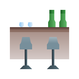 balcão de bar Ícone