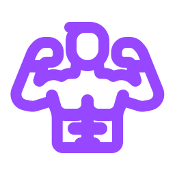 flexión muscular icono