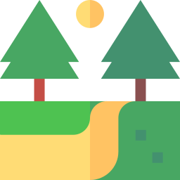 bosque de pinos icono