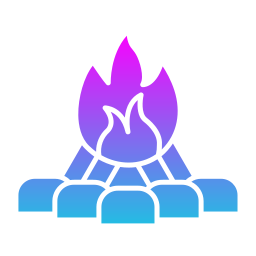 Camp fire icon