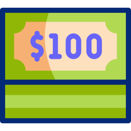 banknot 100 dolarów ikona