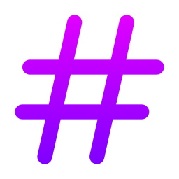 hashtag icona