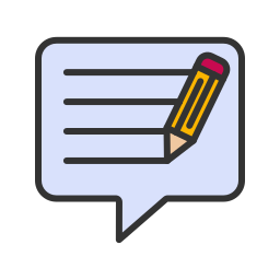 schrijf feedback icoon