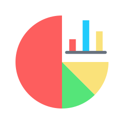 Pie chart analytics icon