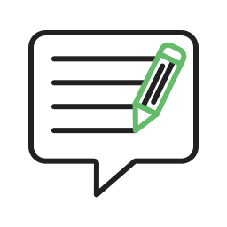 schrijf feedback icoon