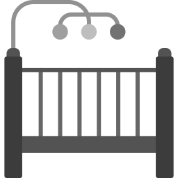 Baby crib icon