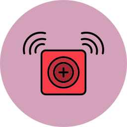bottone di emergenza icona