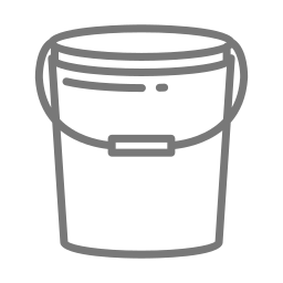 Plastic bucket icon