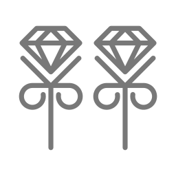 pendientes de diamantes icono