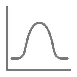 curva de campana icono