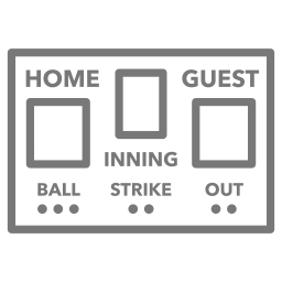 tableau de bord du baseball Icône