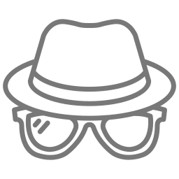 Шляпа и солнцезащитные очки иконка