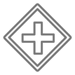 señal de intersección icono