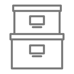scatole impilabili icona