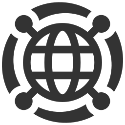 círculo de red icono