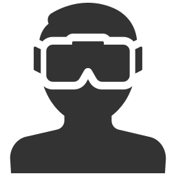 usuario de realidad virtual icono