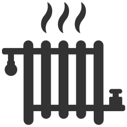 radiador calefactor icono